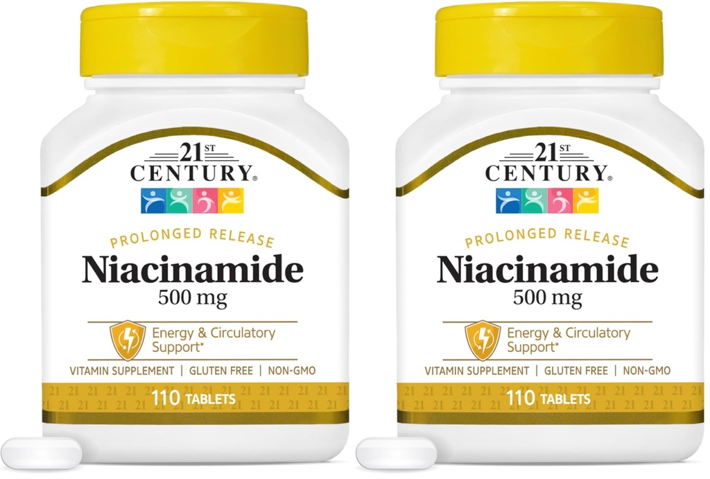 Niacinamida 500 mg comprimate cu eliberare prelungită, 110 comprimate cu eliberare prelungită