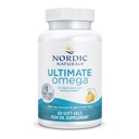 Nordic Naturals Ultimate Omega 3 Fish Oil Softgels | 1280 Mg Omega 3 Fatty Acids | High-Potency Fish Oil Omega 3 Supplement For Men And Women With EPA & DHA | Fish Oil Lemon Flavour 60 Softgels