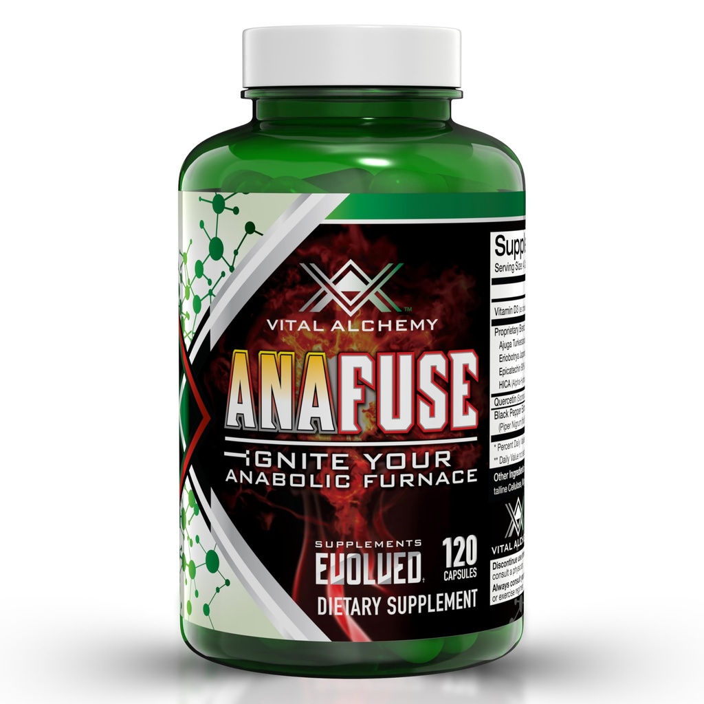 Vital Alchimie Anafuse Turkesteron Supliment pentru bărbaţi, Epicatechin, Querbetin, Pepper negru, şi mai mult - Creşterea rezistenţei, Lean musculare creştere & recuperare - Statele Unite ale Americii Made & non-GMO - 120 Vegan capsule
