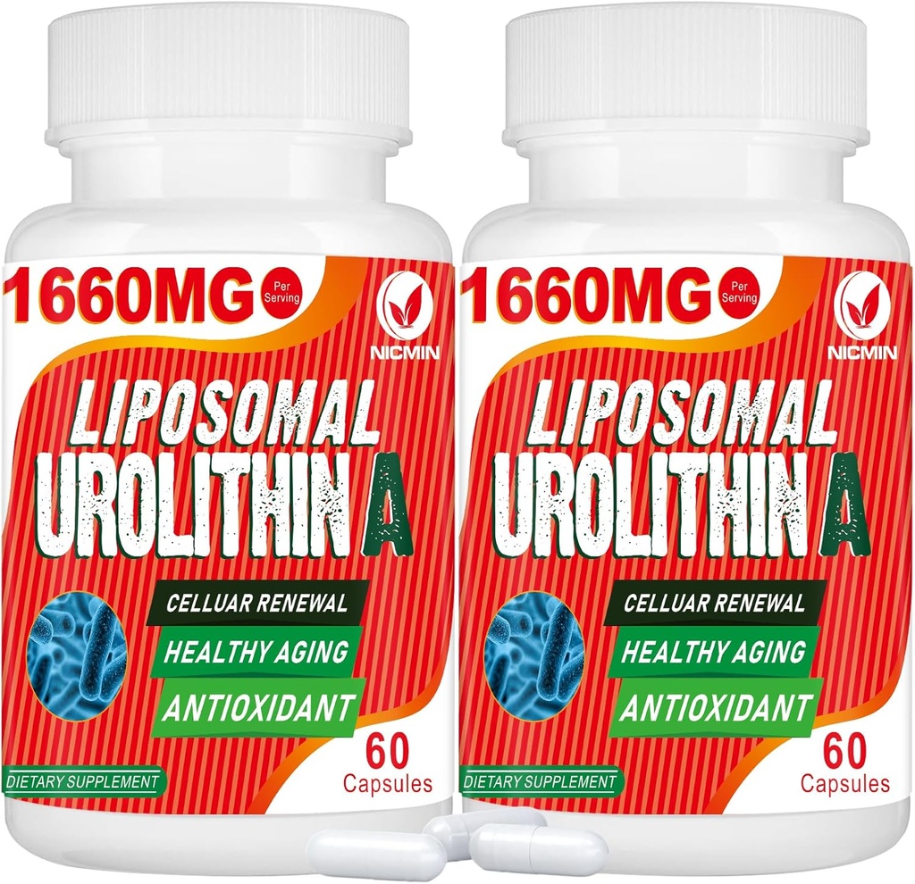 1660MG Urolitină Supliment - Urolitină lipozomală 120 capsule