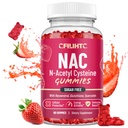 CFILIHTC NAC Gummies 600mg, N Acetyl Cysteine Supliment cu Glutatione, Resveratrol, Magneziu, CoQ10, NAC Chembable pentru Antioxidanti si Suport Imun, Aroma de capsuni 60 Gummies