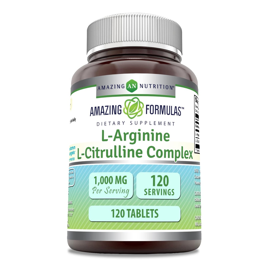 Formule uimitoare L-Arginină / L-Citrulline Complex 1000mg 120 comprimate Suplimentul