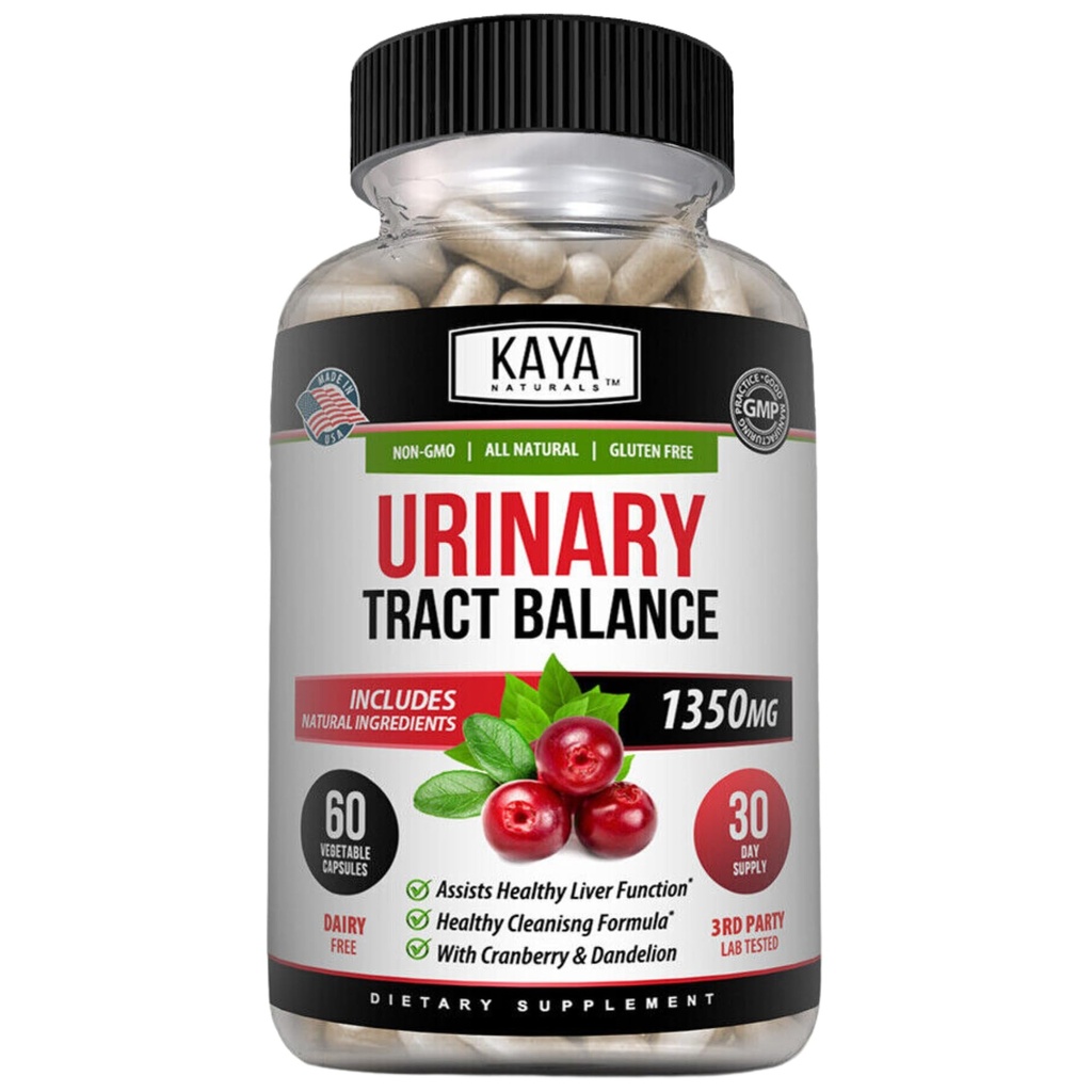 Kaya Naturals - D-Mannose - Tract urinar UT Cleanse & Bladder Health - Made with Cranberry, Hibiscus & Dandelion Root - D Mannose capsule Cranberry Supplement - 60 Veggie capsule