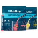 Hidratare dripDrop - Pachete cu pulbere electrolit - Pepene verde & Lemon Bundle - 64 Conte