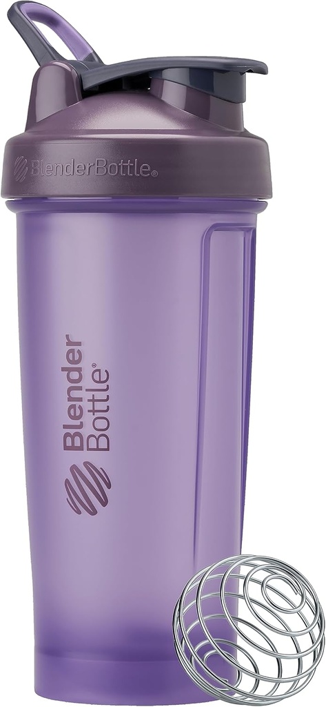 BlenderBottle Sticla Classic V2 Shaker Perfect pentru Shake-uri de proteine și antrenament pre, 28oz, culoare completă violet