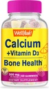 Ei bine, Calciu 500mg + Vitamina D3 1000 UI (25 mcg) Gume - sanatate osoasa si sprt muscular, Suport Immunum Gummy, Non OMG, Gluten gratuit, Mix arome de fructe - 60 Gume