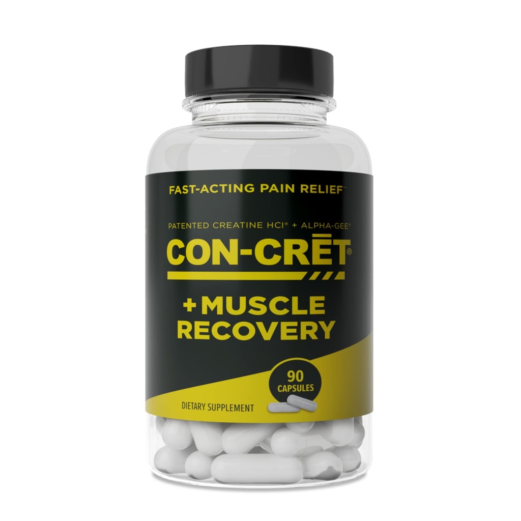 CON-CRET ProMera Sports Recuperare musculara, Creatina concentrata si Alpha-GEE®, Sustine recuperarea musculara, Reduce suferinta, Restaureaza sanatatea musculara, 90 Capsule