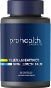 ProHealth Valerian Extract + Lemon Balm (60 capsule) 160 mg Valerian + 80 mg Lemon Balm 