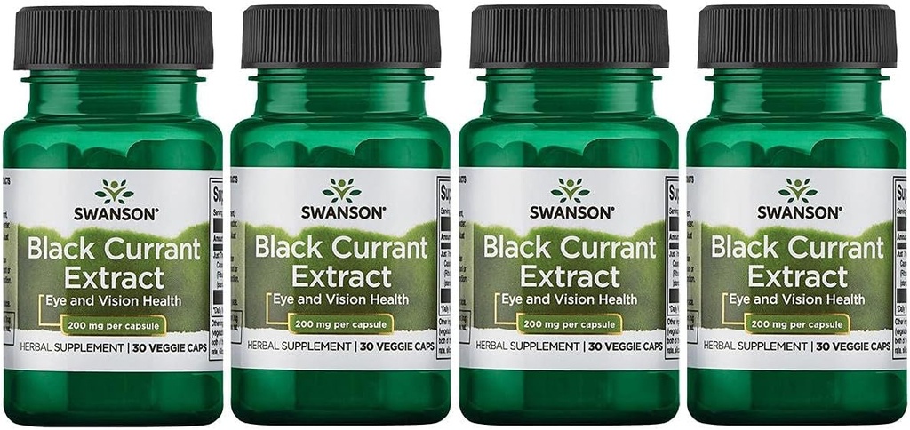 Swanson Black Currant Extract 200 mg 30 Veg Caps 4 ambalaj