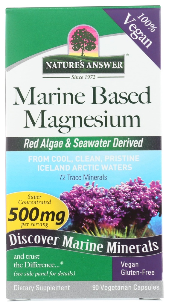Nature's answer Marine based Magneziu, Super concentrat 500mg 