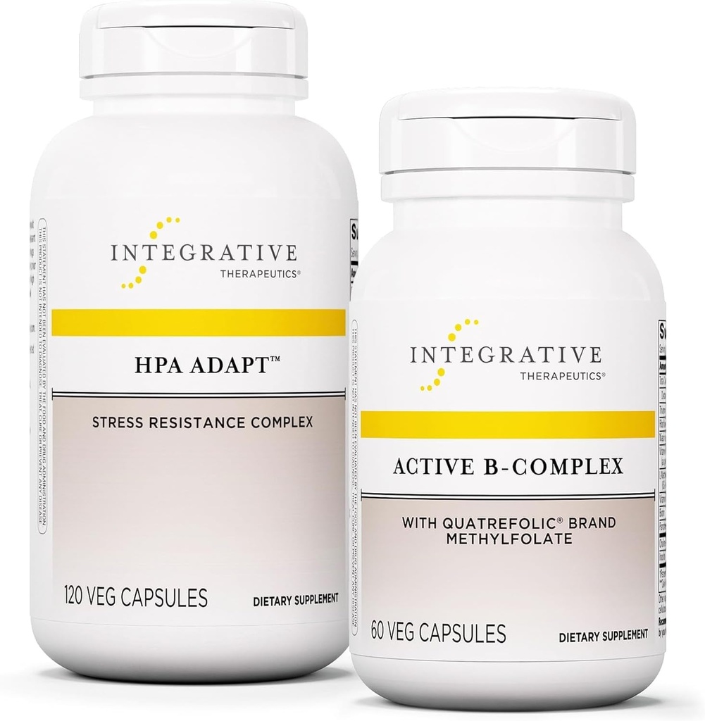 Terapologii integrate Bundle cu active B-complex, 60 capsule & HPA Adapt, 120 capsule Vegane - Active B-complex pentru a sprijini metabolismul energetic - HPA Adaptat pentru a sprijini răspuns de stres sănătos