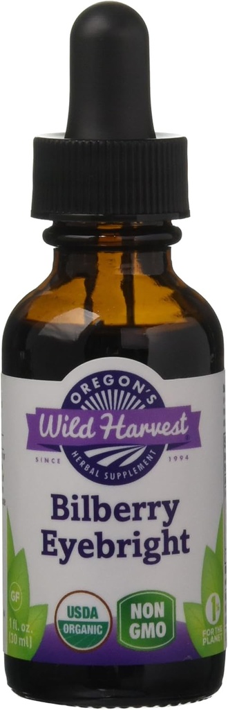 Oregon Wild Harvest Bilbright Eyebright Extract organic, 1 Ounce lichid