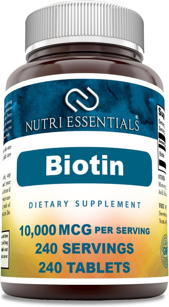 Biotina (Vitamin B7) 10.000 mcg Supliment 