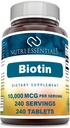Biotina (Vitamin B7) 10.000 mcg Supliment 