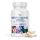 VHC Vitamina B1 Benfotiamină 600 mg Supliment- 5X timp Fat-Soluble Thiamine Vitamina B1- Max Boost Biodisponibil Tiamine B1 Nivele-120 Veggie Capsule, Non-GMO, Soy Free- Made in USA
