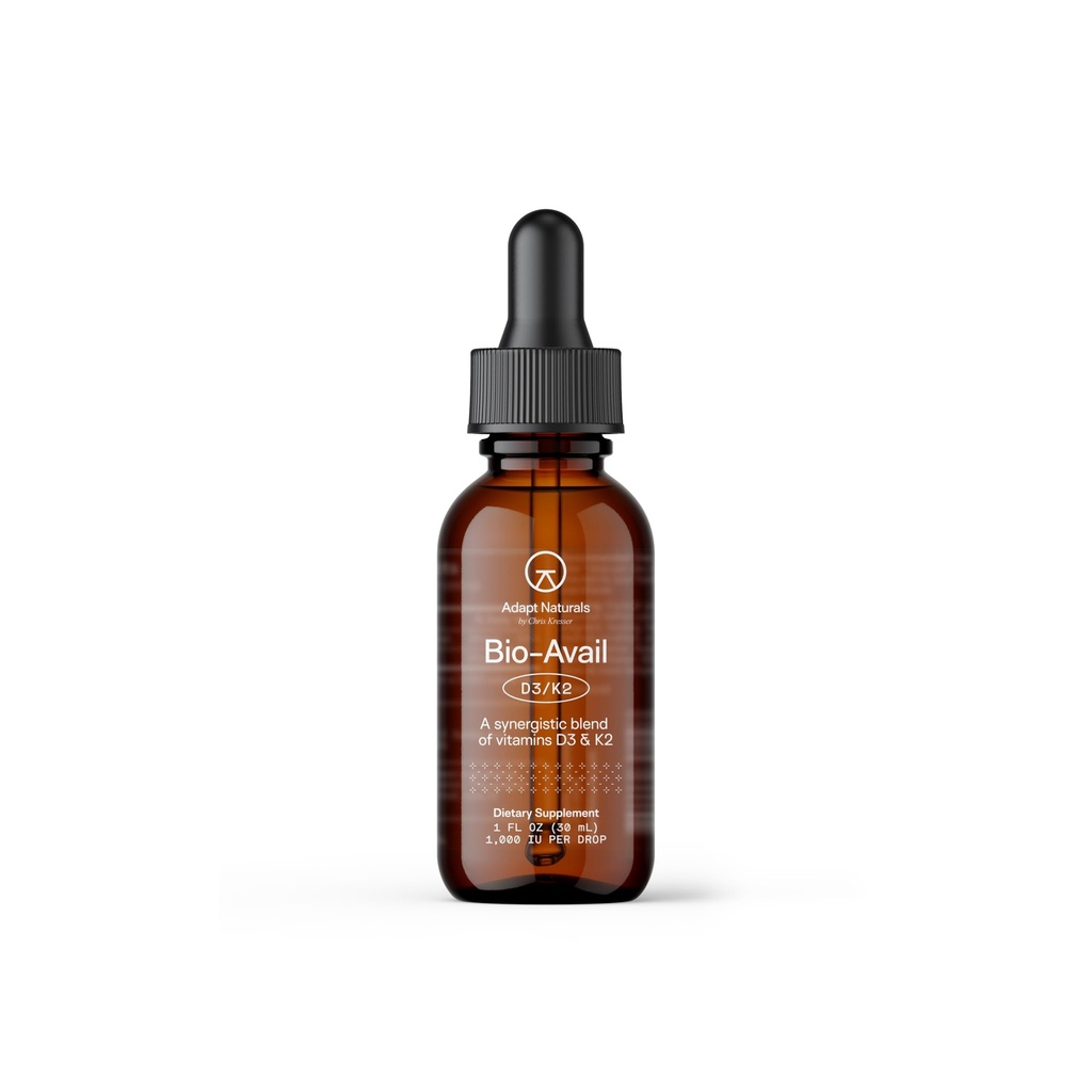 Adapt Naturals Vitamina D3 K2 1000 UI Supliment cu ulei MCT, Biodisponibil Formula lichidă foarte absorbantă, Depășirea deficitului de vitamina D, Suport Immune & Metabolic Health - 1 FL Oz, 600 Serviri