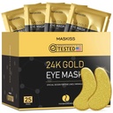Petice de aur 24k sub ochi (25 Perechi), masca de ochi, Colagen produse de îngrijire a pielii, Petice ochi pentru ochi pufos, măști de ochi pentru cercuri întunecate și pufuri