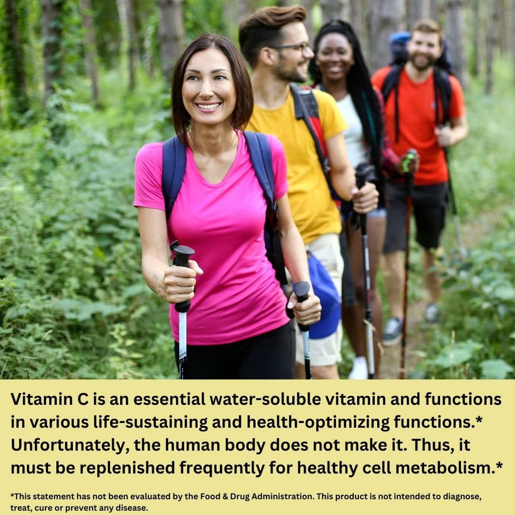 100% Vitamina naturala C de la Acerola Cherry cu Lavitol DHQ Dihidroquercetin Plus 250 mg Citrus Bioflavonoids - Vitamina C intreaga-alimentare, fara acid ascorbic sintetic si fara aditivi - 250 mg, 60 capsule