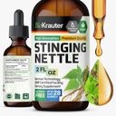 BIO KRAUTER Stinging Nettle Tincture - Nettle Root Extract lichid - Supliment de suport urinar - Urtica Dioica Extract natural - Vegan, Sugar & Alcool Picături gratuite 2 Fl.Oz.