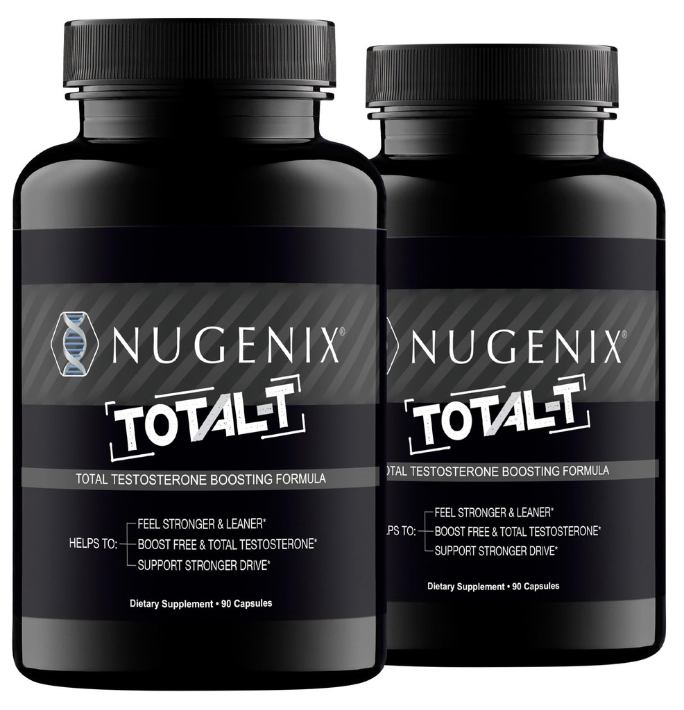 Nugenix Total-T, gratuit și Total Testosteron Booster Supliment pentru bărbați, 180 Conte