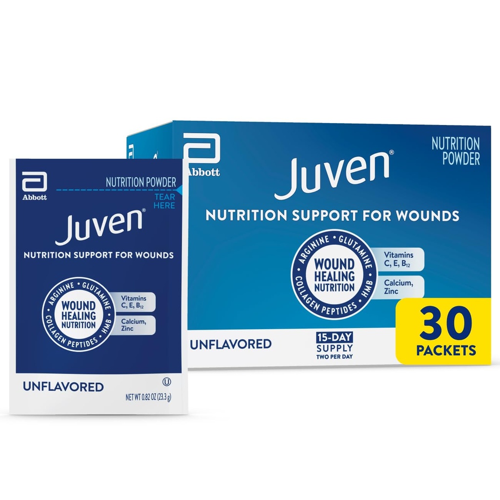 Pudră de băuturi dietetice juvenil inclusiv peptide de colagen, aminoacizi și HMB pentru sprijinirea vindecării rănilor, nearomatizate, 30 Pachete