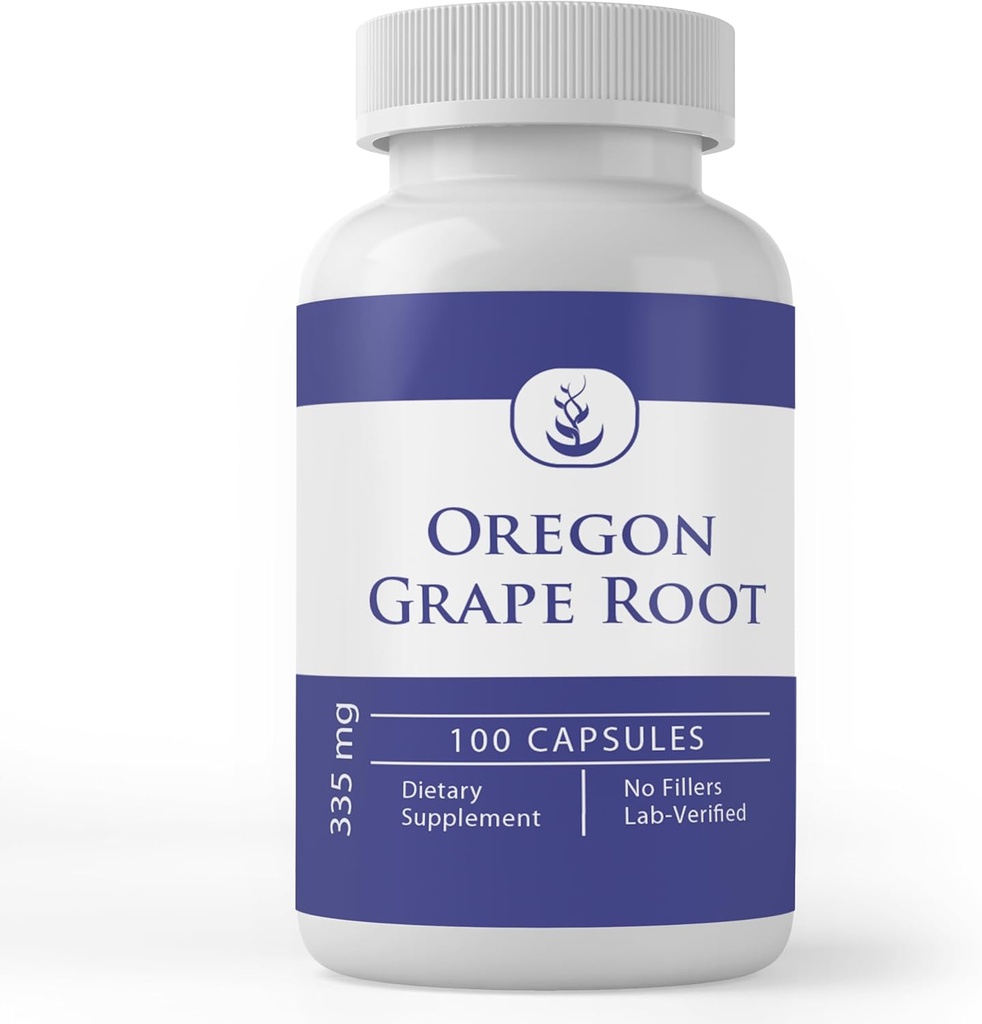 Ingrediente originale pure root de struguri Oregon, (100 capsule) întotdeauna pure, fără aditivi sau Fillers, Lab verificate