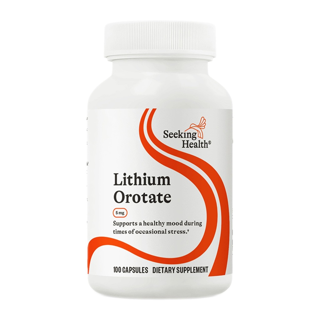 Cautare de sanatate Litiu Orotat - Suplimentul mineral sustine sanatatea si memoria creierului - Formula non-GMO & Gluten-Free cu servire redusa a litiului - 5 mg, 100 capsule