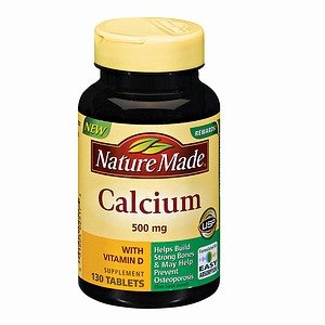 Natura Calciu produs, 500 mg, cu vitamina D, tablete, 130 Număr de celule (pachet de 3)