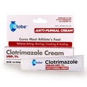 Globe Clotrimazol Cream antifungice 1% USP (1 oz), Tratamentul antifungic, Relieves Mâncărime, Arsuri, Cracking și Scalare Associated Athletes Foot, Jock Itch, Ringworm și More