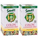 Sanar Naturals Colon Cleanser, 90 capsule (2 ambalaj) - Fibră dietetică, plante aromatice şi probiotice Blend, suport digestiv, Colon Cleanse Supliment pentru femei şi bărbaţi