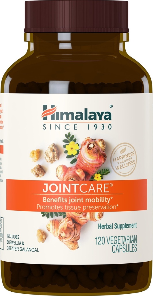 Himalaya JointCare cu Boswellia, Supliment comun pentru bărbaţi şi femei, 1200 mg, 120 capsule, 1 lună de aprovizionare