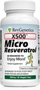 X500: Resveratrol pur 500 mg - Trans-Resveratrol pur - 30 Capsule vegetariene - 500 mg per capsulă