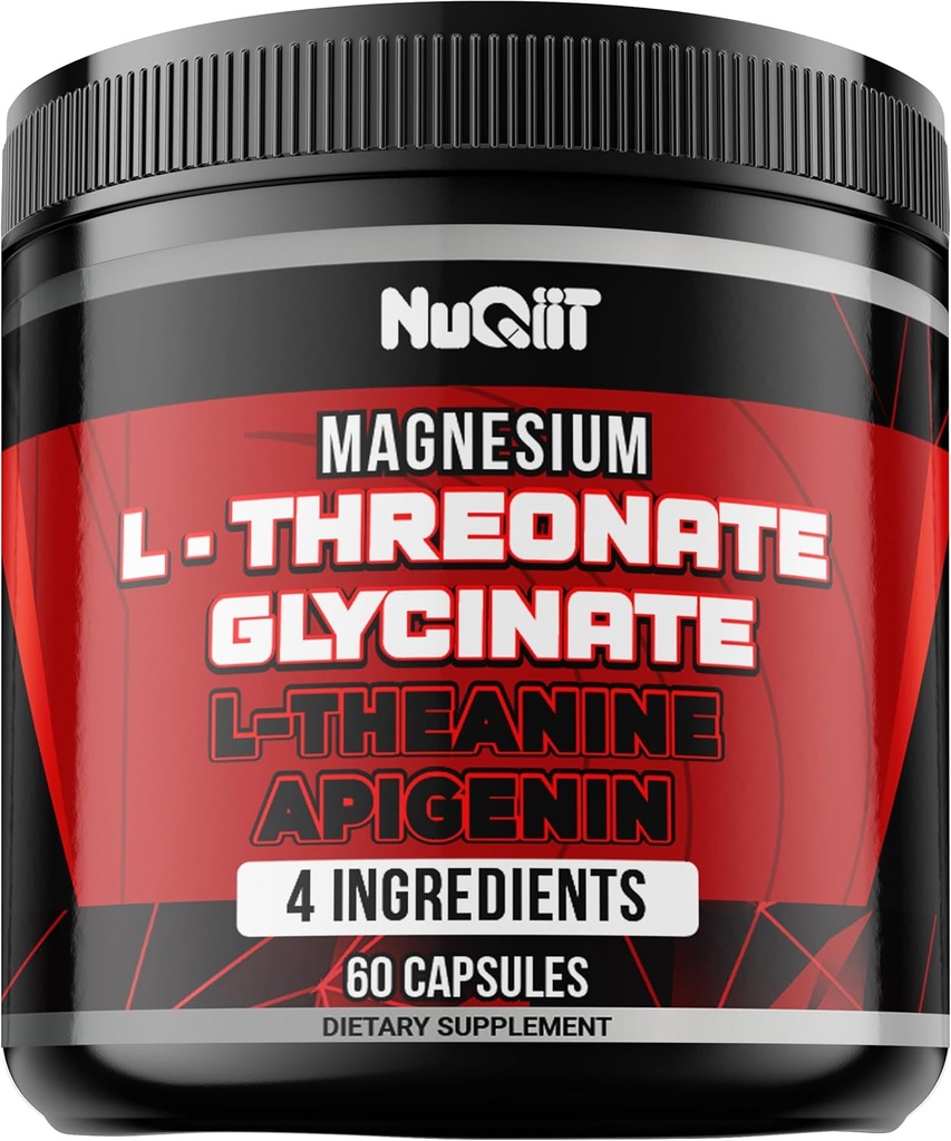 60 Capsule - Capsule L- Treonat de magneziu 500 mg Glicinat de magneziu 500 mg L- Theanină 200 mg & Apigenin 50 mg - Beneficii impresionante pentru susţinerea dispoziţiei pozitive, sistemul imunitar, sănătatea şi concentrarea creierului