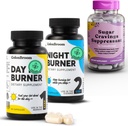 ColonBroom Zi și noapte Suplimente Burner, Pastile de management al greutății (60 Serviri) + Sugar Craving Suppressant - Crom Picolinat 200mcg (60 Servings), 3 elemente