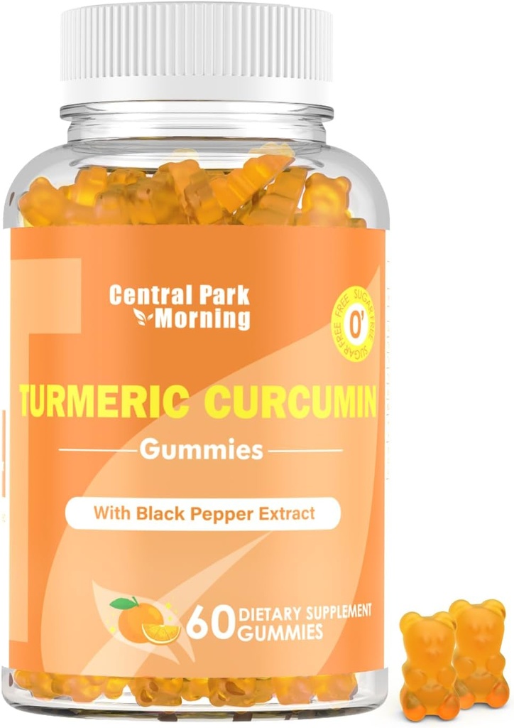 Gume cu curcumina turmerica, gume de sustinere mixta extra-putere cu curcumina turmerica, Vegan non-GMO, Supliment alimentar, 60 Conte