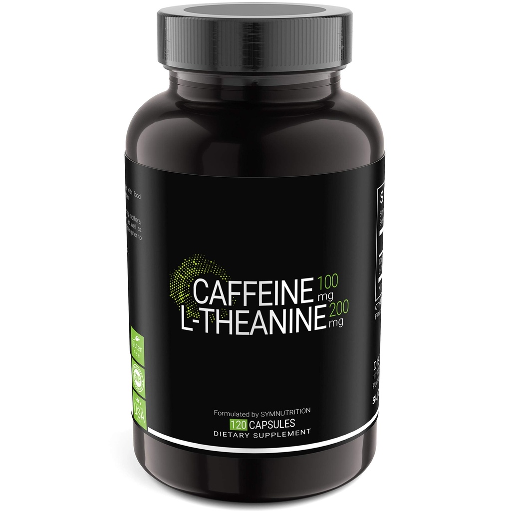 SYMNUTRITION Caffeine 100mg, L-Theanin 200mg 