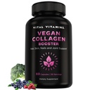 Vital Vitamine Vegan Colagen Booster - cu Siliciu și acid hialuronic - Suplimente de colagen pe bază de plante - Sprijină păr, piele, unghii și articulații - 60 capsule