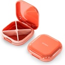Caz de pastila mici, Travel Pill Box, Portable Pill Organizator, Pilula Container pentru buzunar 4 Compartimente, Daily Compact Travel Medicine Holder for Vitamins Medicine (Pink)