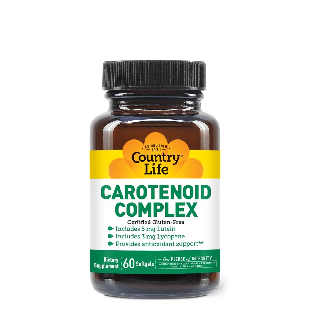 Complexul Carotenoid de Viata de Tara cu lutein, Licopen si Astaxantină, 60 Softgels, Suport Antioxidant