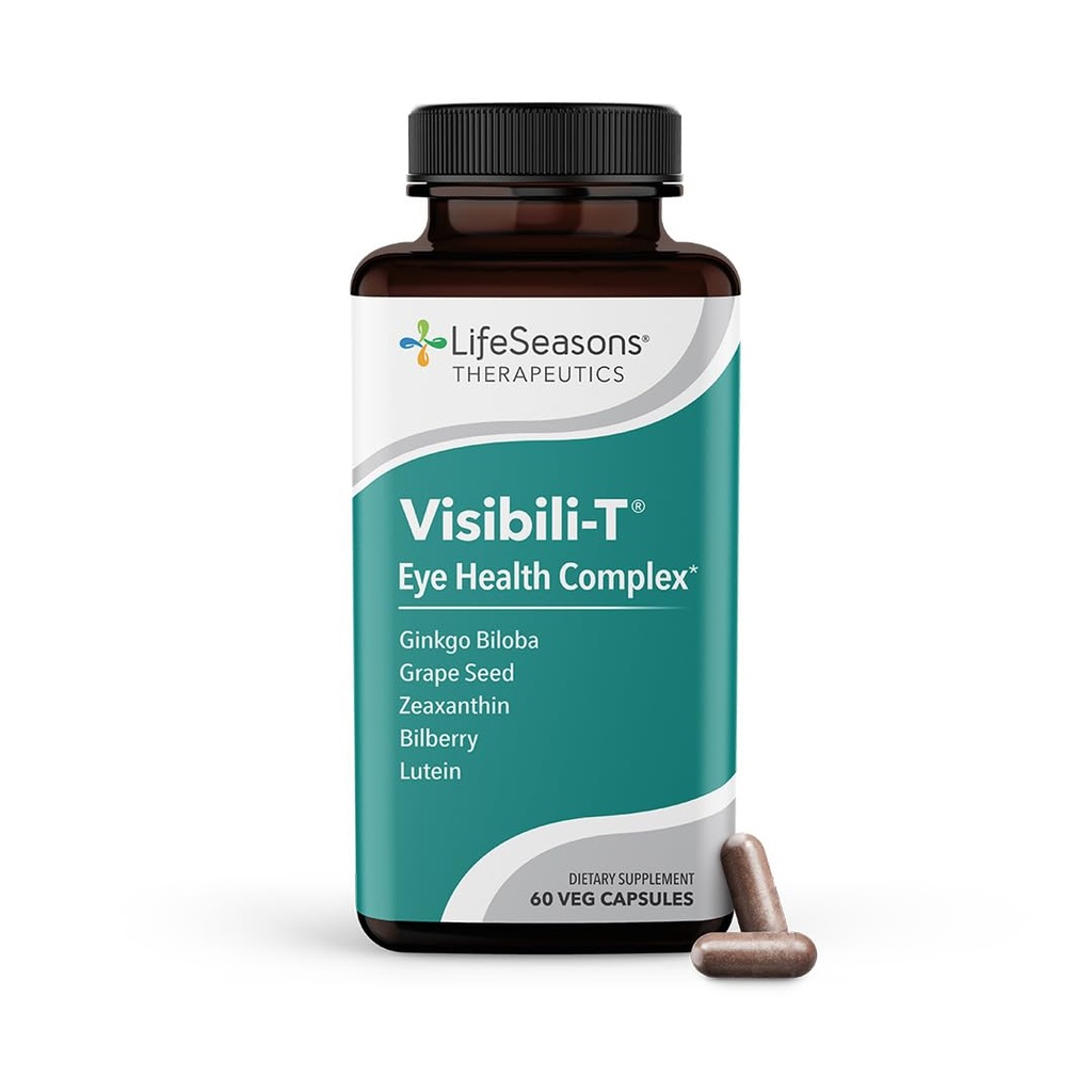 Visibili-T - Supliment de vitamine pentru ochi Sănătate și suport de vedere - Root morcov, crom, bilberry, Ginkgo Biloba, extract de semințe de struguri, Licopen, vitamina A, lutein & Zeaxantină - 60 capsule