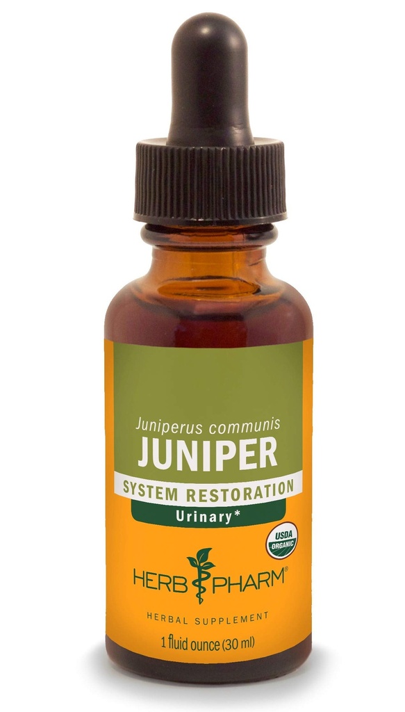 Herb Pharm Extract de lichid organic certificat pentru suport sistem urinar Juniper 1 Fl Oz