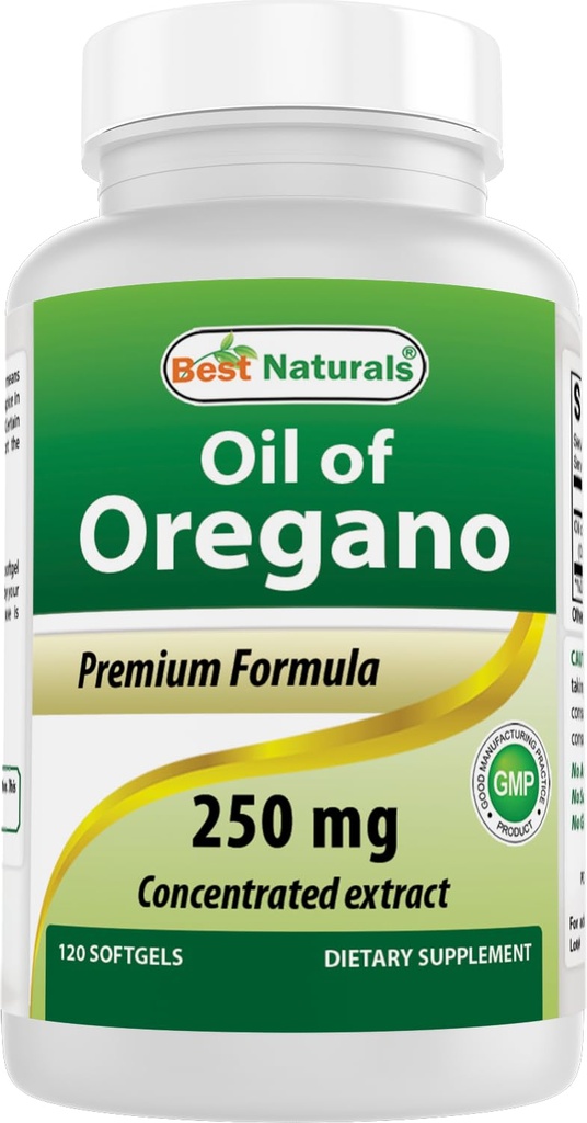 Cel mai bun ulei natural Oregano 250 Mg Softgels, 120Count