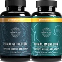 Primal Harvest Primal Gut Restaurare şi Primal Magneziu Supliment 2 Ambalaj Bundle (180 capsule)