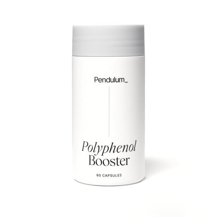 Pendulum Polyfenol Booster, Antioxidant din Superfoods, Compounduri de plante benefice pentru o sănătate bună, ajută Boost Akkermansia Muciniphila pentru bărbați și femei (60 capsule, 1-Pack)