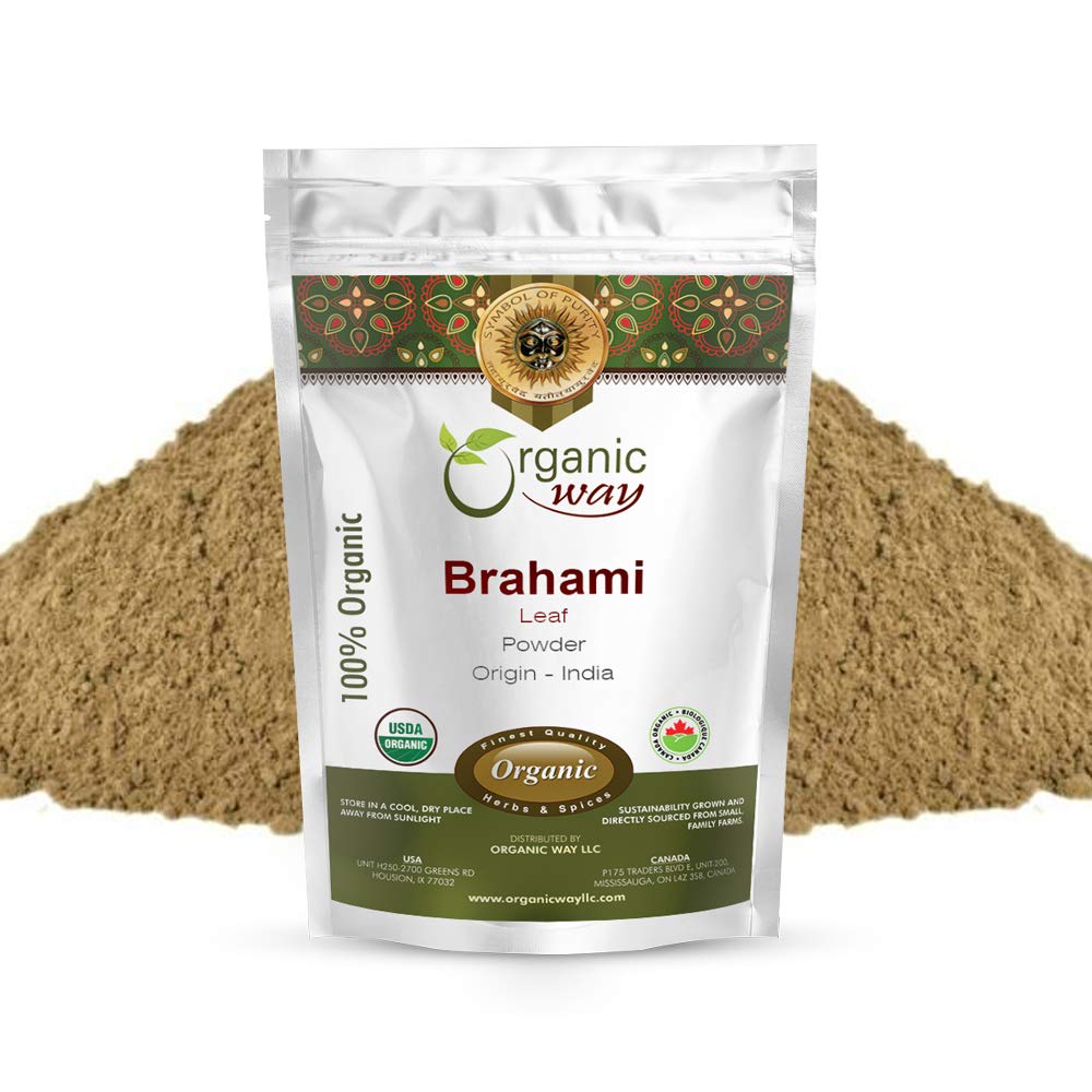 Mod organic Brahmi Leaf Powder (Bacopa Monnieri) - Organic & Kosher Certified 