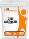 BulkSupplements.com zinc Gluconat pulbere - zinc 40mg, Supliment mineral pentru suport imunitar - Gluten gratuit, 285mg per Serving, 1kg (2,2 lbs) (Pachet de 1)