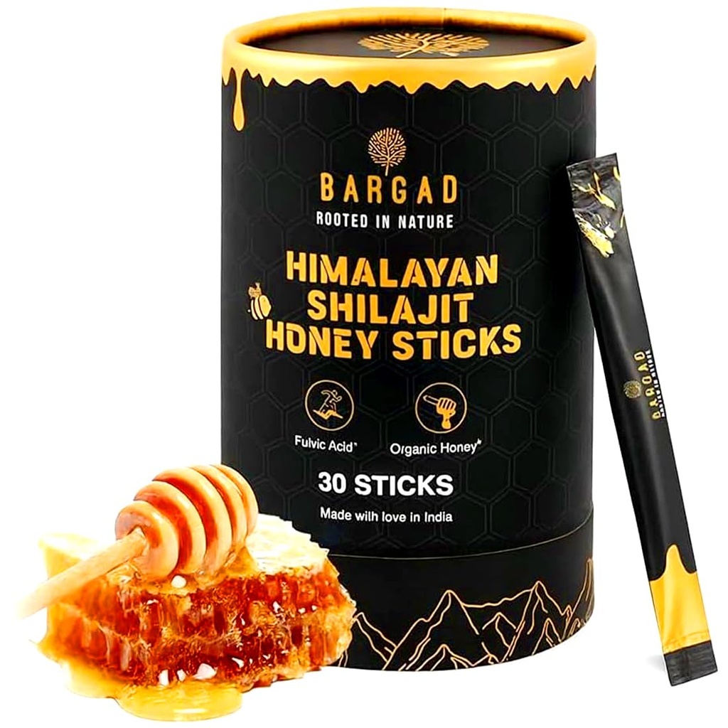 Pure Himalayan Shilajit Honey Sticks cu Saffron 30 Count 