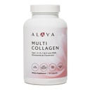 Alaya Naturals Hidrolized Multi Colagen Peptides Proteine Capsule - Tipul I, II, III, V, X Grass-Fed Bovine, Pui, Marine Colagen Supliment cu MSM + GC (Capsules - 120 Count)