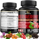 Berberine Supliment cu Ceylon Scorțișoară, Turmeric, Anghinare, Mulgemi de lapte - Berberine Pastile supliment HCl - 60 Capsule [2-Lonth Supply]