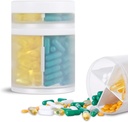 Extra mare supliment Organizator și caz pilula portabil cu 8 Compartimente dublu straturi Medicina Dispenser lunar vitamine Organizatorii pastile sticla,Transparent